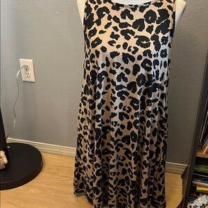 Stylish Leopard Print Midi Dress